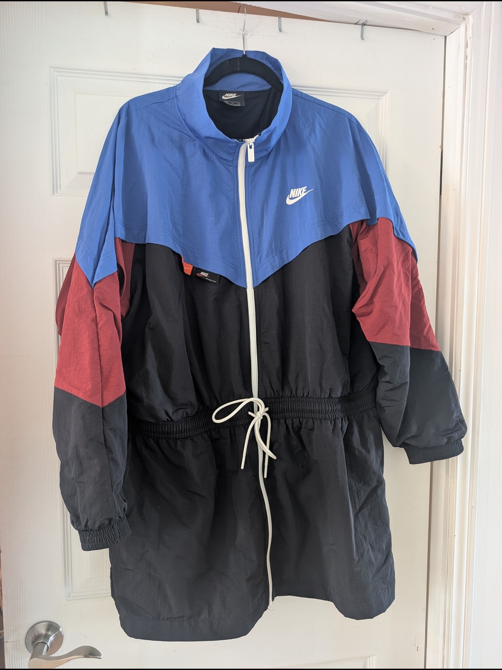 Nike Blue & Black Colorblock Windbreaker Jacket